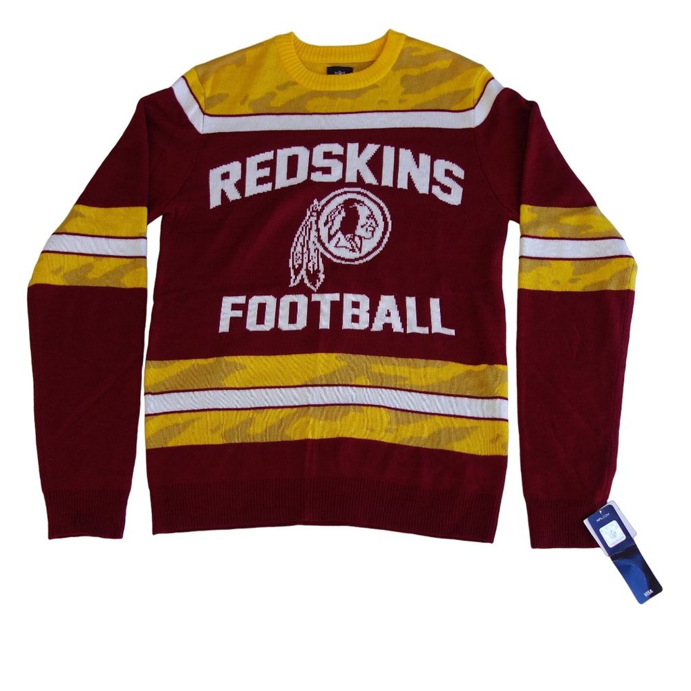 NFL Team Apparel Washington Redskins Football Logo‎ Sweater Mens Sz S New